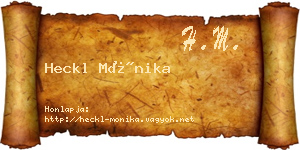 Heckl Mónika névjegykártya